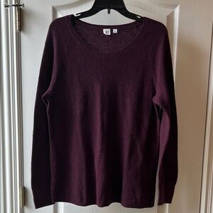 Gap Deep Burgundy Crew Neck Sweater